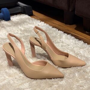 Aldo Beige Slingback Heels